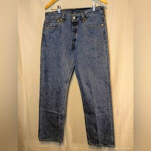 Levi's 501 Original Vintage Men's Jeans W34 L30 Button Fly Blue Denim